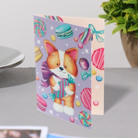 Schooldick "Universal" dog with candy 11.5 x 8.5 cm-2