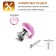Cappio “diamond” pen pen, pink, glass, d = 30 mm, 8 pcs.