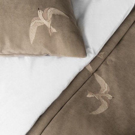 The Liberty set: a blanket 230 x 250 cm, pillowcases 45 x 45 cm - 2 pcs, dark - beige-2