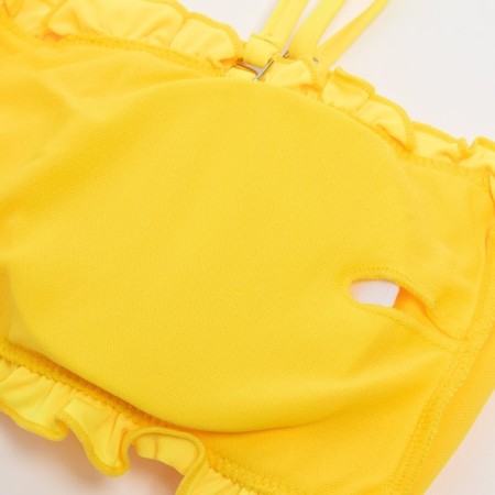 Women's swimsuit with a top bando minku yellow color, size 46-8