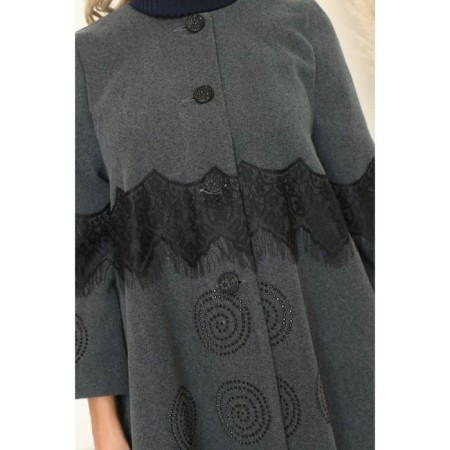 Cardigan female, size 46, gray color-4