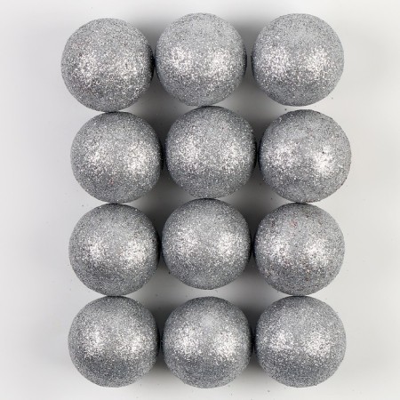 Figure for crafts and decor "Ball", set of 12 pcs., Size 1 pc. - 4 cm, silver color