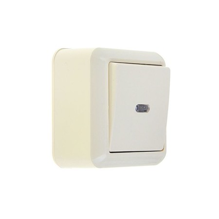 Kuntsevo switch Tim 8031, 10 A, 250 V, 1 key, with indicators., Elephant color