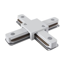 Connector X-shaped for the Technical tra001CX-11W, 11x11x2.3 cm, white color.