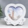 Photo frame plastic 18x18 cm "Heart with roses" white 21.5x20 cm