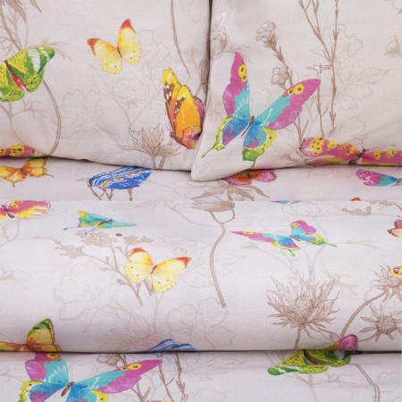 Bed linen "Ethel" euro butterflies, size 200x217 cm, 240*220 cm, 70x70 - 2 pcs.-3