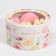 Box for Makarun, confectionery packaging tube with a window, “with love” 12 x 12 x 5 cm