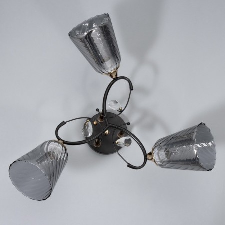 Roni chandelier 3he27 40w Black 58x58x23cm Bayerlux-4