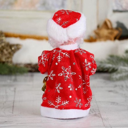 Santa Claus "Long fur coat, with a Christmas tree" 17 cm-2