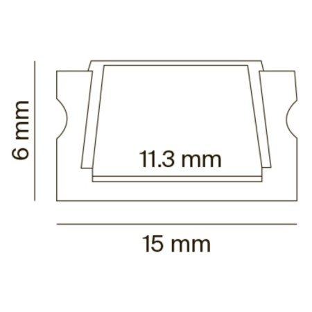 Aluminum profile LED Strip Alm001S-2M, 200x1.5x0.6 cm, silver color-4
