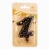 Candle in the Sanata cake, number "1", black with gold stars, 5.5 cm