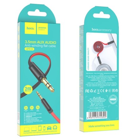 Hoco UPA16, Jack 3.5 mm (M) - Jack 3.5 mm (M), 2 m, TPE, red-4
