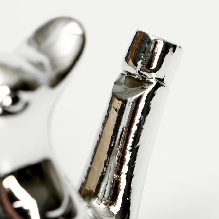 Whistle ceramic bird "Silver"-5