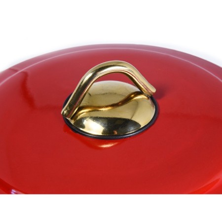 Pan with a lid Oursson, red color, 6 liters-5
