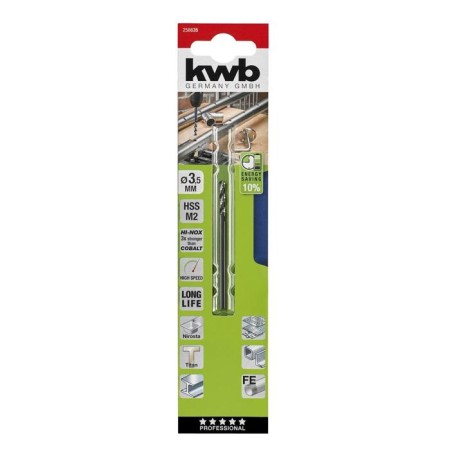 Metal drill KWB Hi-Nox, 3.5x70 mm, sharpening angle 130 °, steel HSS M2-1