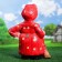 Garden figure "Mother -in -law with a broom average" 59x40x25cm mix