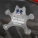 Auto -toe “Understand, forgive and call”, cat, on suction cups, with a card for a phone number