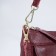 Cross-Bodi bag with zipper, burgundy color