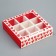 Box for sweets, confectionery packaging, 9 cells, “I love you”, hearts, 14.5 x 14.5 x 3.5 cm
