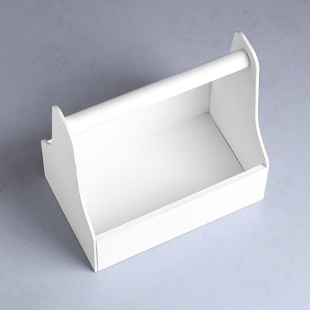 Kashpo wooden 20 × 12.5 × 20 cm stella mono, with a handle, white give beautifully-2