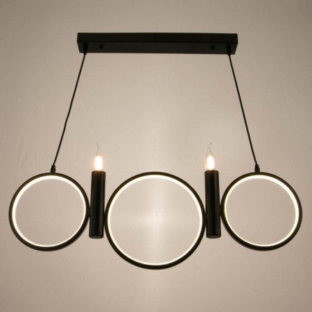 Bayerlux 1603/5BK LED 45W 4000K+2x40W E14 Black 80x30 cm-1