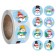 Stick Paper "Festive snowmen" d = 2.5 cm 500 pcs in a roll 3x6.5x6.5 cm