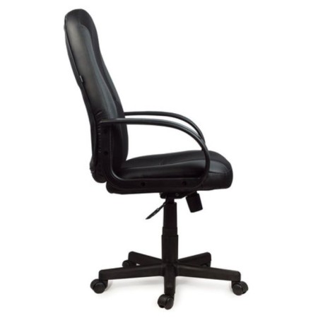 Office armchair Brabix City EX-512, black leatherette, black fabric-1