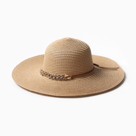 Women's hat minku, light brown color, rr 58