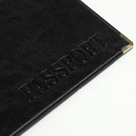 Cover for passport, black color-4