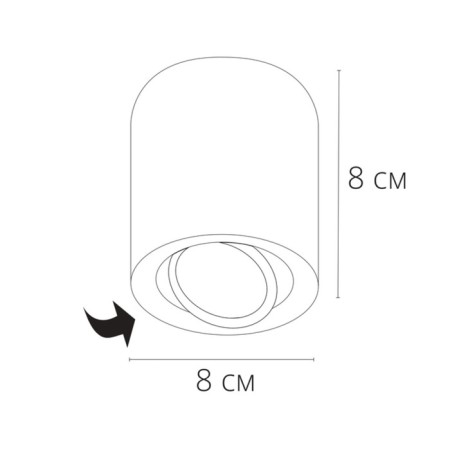 ARTE LAMP Beid A1513PL-1WH, GU10, 35 W, 8x8x8 cm, white overhead-1