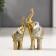 Polystone souvenir "Two gold elephants in a silver blanket" set of 2 pcs 11x8x3.2 cm