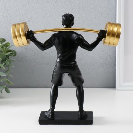 Souvenir Polystone "Seedgist" Black with gold 23x8x25 cm-2
