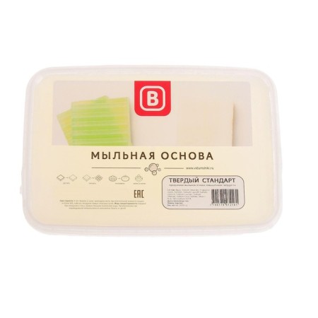 The soap base "hard standard" is transparent, weight: 1 kg-1
