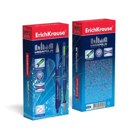 Handle Automatic MEGAPOLIS Concept, rubber emphasis, node 0.7 mm, blue ink, letter line length 1000 meters-7