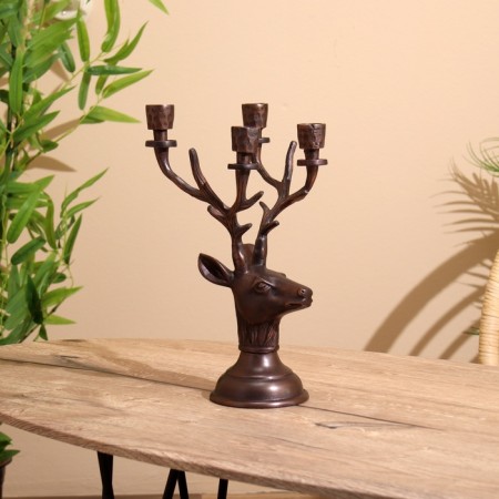 Summary for 4 candles "deer" aluminum 16x12x32 cm-1