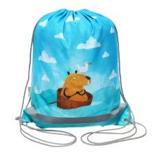 A bag for shoes 440 x 365 mm, erichkrause, density 300D, with a reflective strip, capYBARA TRAVEL