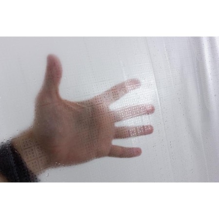 Bath curtains Meiwa Dice 182x182 cm, PVC, transparent-2