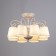 Chandelier 2150/8 E14 40W is white with a golden patina 79x79x35 cm Bayerlux