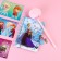 Gift set: Notebook on a lock, stickers and pen - fluffy, cold heart