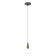 Lamp E27, wire 1 m, color copper