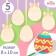 Harvesting for creativity. Wood painting "Easter: Eggs", 5 pcs