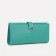 Women's wallet on the button, turquoise color