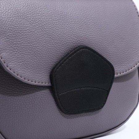 Richet bag on a magnet, outer pocket, long belt, gray color-3