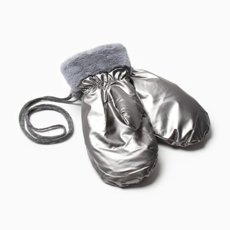 Women's mittens at the lawsuit Minaku shine 24 cm gray-1