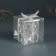 Climber Plastic, glass for 1 candle "droplets" silver 7x6x6 cm