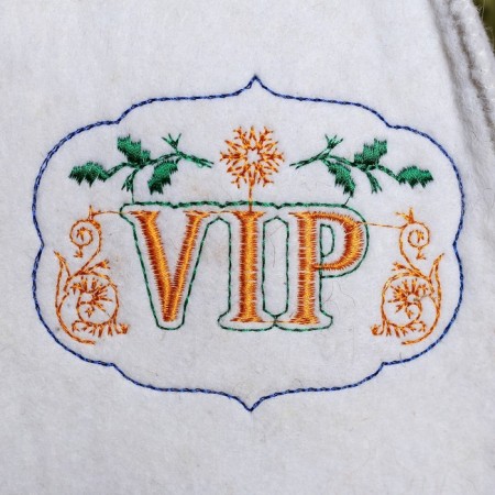 New Year. New Year's cap with embroidery "VIP"-4