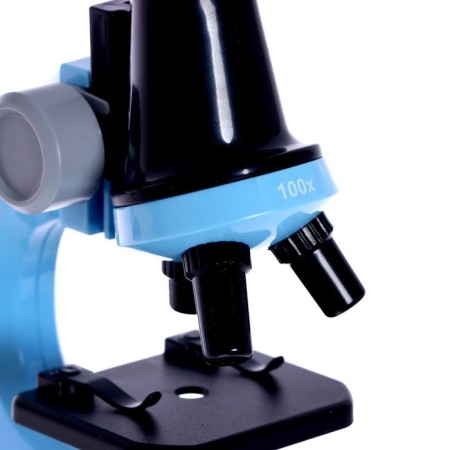 Children's microscope "Young botanist" Frendering x100, x400, x1200, blue, backlight-6