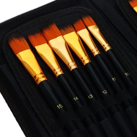 Calligrata tiring set, nylon, 15 pieces, in a pencil case-15