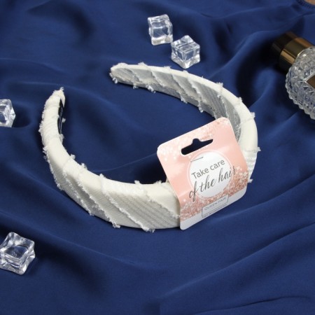 Hair rim "Jeannette" Galant style, 3 cm, beige-1