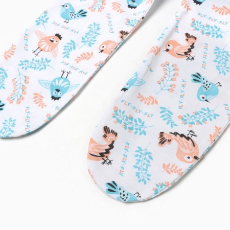 Children's sliders, white color/birds, height 74 cm-2